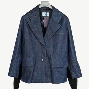 Prada AW/20 Denim Fringe Blazer